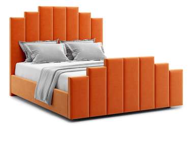 Кровать Velino 160х200 оранжевого цвета с подъемным механизмом