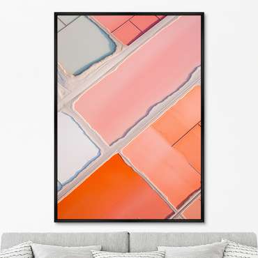 Репродукция картины Salt lakes, orange and pink, No 2, 2024г.