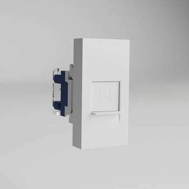 W1281101/ Модульная розетка Ethernet RJ-45 6 cat. (белый) W1281101 Встраиваемые модульные механизмы