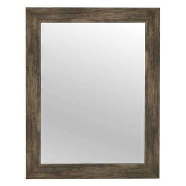 Настенное зеркало 56х70 в раме коричневого цвета