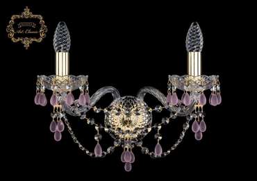 Хрустальное бра Art Classic 45597 10.24.2.165.Gd.V7010 подсвечник с подвесками