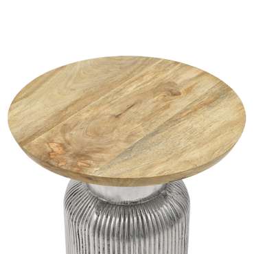 Кофейный стол бежево-серебряного цвета