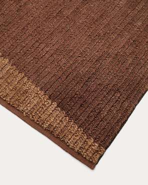 Джутовый ковер Mandi 200x300 терракотового цвета
