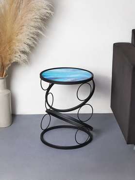 Кофейный столик Ego черно-голубого цвета