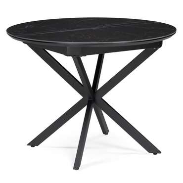 Раздвижной обеденный стол Сигел черного цвета
