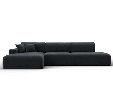 Угловой диван-кровать Лига 036 Модерн Лонг темно-серого цвета левый