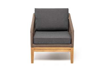 Кресло Канны коричнево-серого цвета