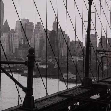 Постер с паспарту в раме "Brooklyn bridge"