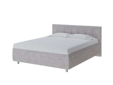 Кровать без основания Diamo 180х200 серого цвета (велюр)