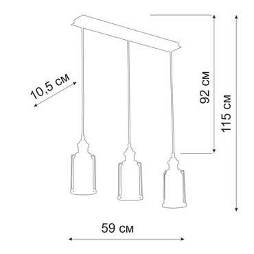 Люстра V4829-7/3S, 3xE27 макс. 40Вт