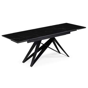 Раздвижной обеденный стол Блэкберн 80х140 черного цвета