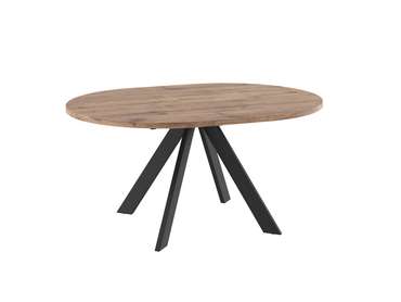 Раскладной обеденный стол Рондо L коричневого цвета