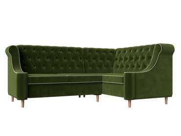 Угловой диван Бронкс зеленого цвета правый угол