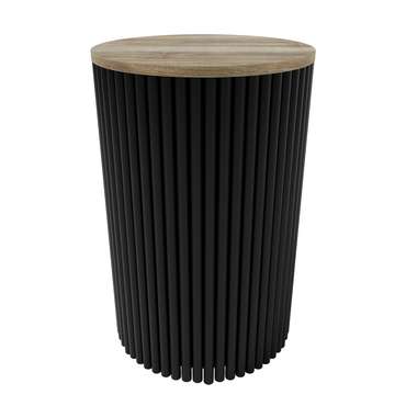 Кофейный стол Trubis Wood S 40 бежево-черного цвета