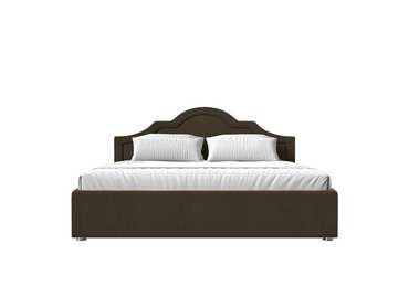 Кровать Афина 200х200 коричневого цвета с подъемным механизмом