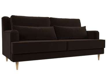 Прямой диван Джерси коричневого цвета