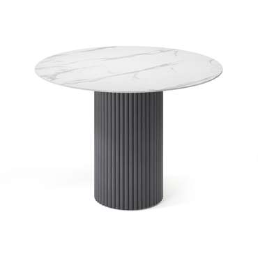 Обеденный стол Фелис L бело-черного цвета