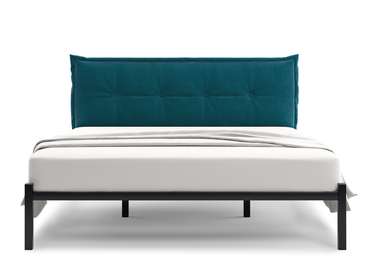 Кровать Лофт Cedrino 160х200 сине-зеленого цвета без подъемного механизма