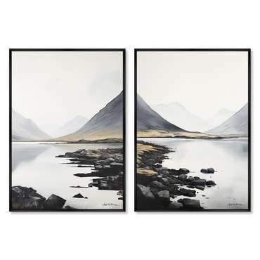 Набор из двух репродукций картин Landscape collection, Calmness, 2024г.