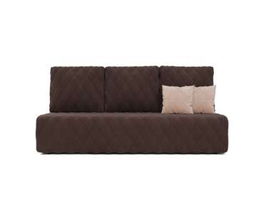 Диван-кровать Роял в обивке из велюра коричневого цвета
