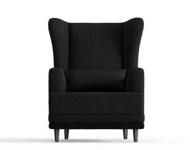Кресло Грэмми в обивке из рогожки черного цвета