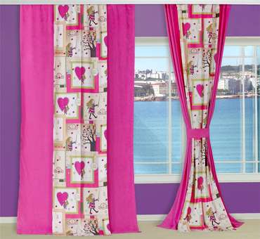 Двойная штора  "весенние каникулы"