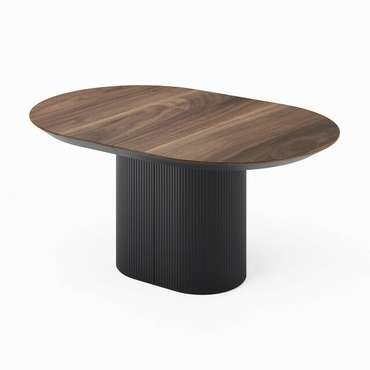 Раздвижной обеденный стол Рана S коричнево-серного цвета