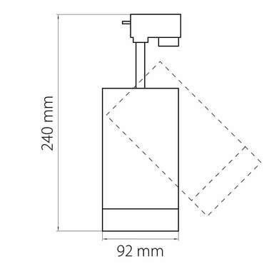 Светильник для 1-фазного трека CANNO LED 35W 2240LM 45G ЧЕРНЫЙ 3000K IP20