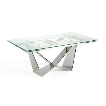 Обеденный стол со стеклянной столешницей