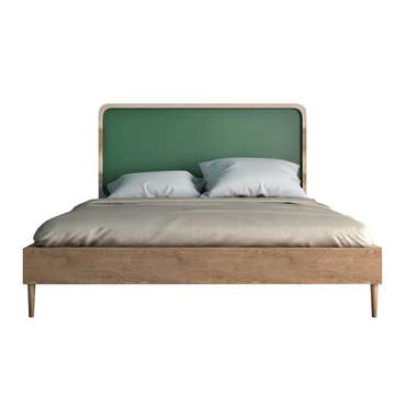 Кровать Ellipse 140х200 коричнево-зеленого цвета