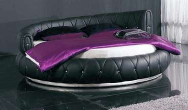 Кровать "Letto  Rotondo GM 02"с обивкой из экокожи или велюра 200 см