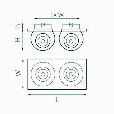 Светильник INTERO LED 9W*2 850LM*2 24G ЧЕРНЫЙ/БЕЛЫЙ 3000K (217527+217062+217072)