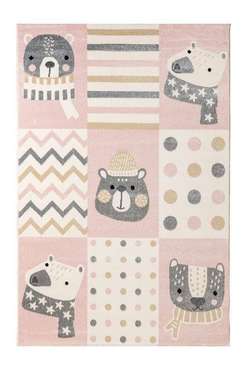 Ковер детский Kids Bears 80х150 розового цвета