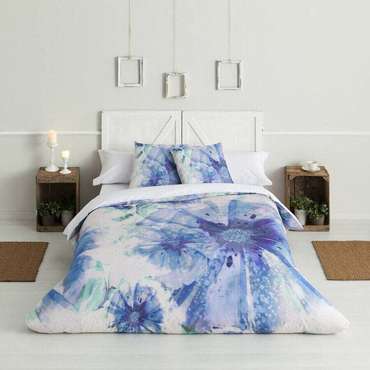 Комплект чехлов для одеяла Hosteline BATIK Blue 135 кровать 3 Предметы