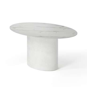 Овальный обеденный стол Эрраи S белого цвета