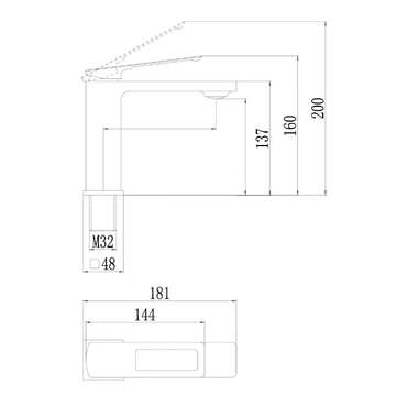 Смеситель для раковины Savol S-009001H черного цвета