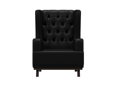 Кресло Джон Люкс черного цвета (экокожа)