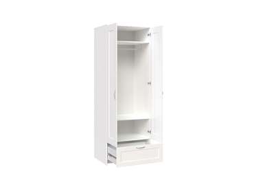 Шкаф Сириус двухдверный белого цвета с выдвижным ящиком