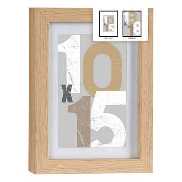 Фоторамка 16 x 21 x 2,5 cm Натуральный Cтекло Деревянный MDF (6 штук)