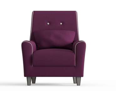 Кресло Мерлин в обивке из велюра фиолетового цвета
