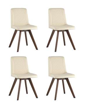 Набор из четырех стульев Marta Pu бежевого цвета
