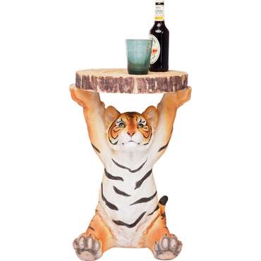 Стол кофейный Tiger оранжевого цвета
