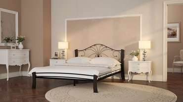 Кровать Фортуна 120х200 черно-коричневого цвета