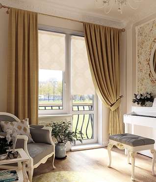 Мини ролета Шарм 38х175 бежевый