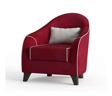 Кресло Бемоль в обивке из велюра бордового цвета