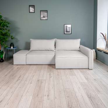 Угловой диван-кровать Портленд серого цвета