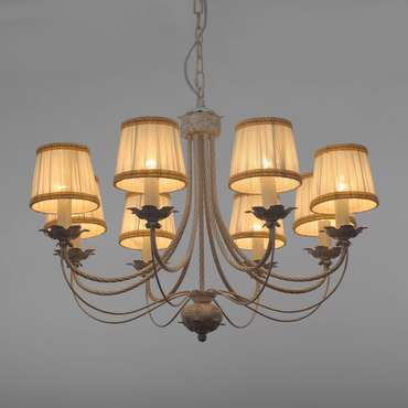 Подвесная люстра Jasmin SD831 (ткань, цвет кремовый)