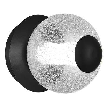Светильник настенный ST-Luce Черный/Прозрачное кракелированное стекло LED 1*8,5W 3000K PEEK