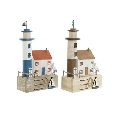 Декоративная фигура Синий Красный Разноцветный 17 x 8,5 x 30 cm (2 штук)
