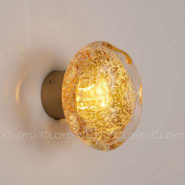 Бра Cloyd VOCAL W1 / латунь - янтарное стекло